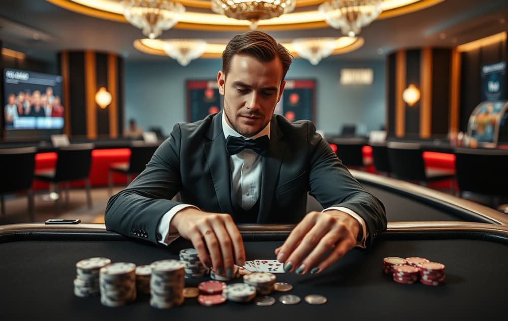 Live casino med ekte dealer og norske kroner på bordet